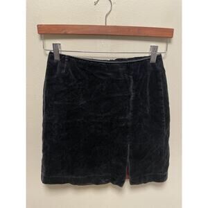 Vintage Gap Womens Mini Skirt Size 2 Black Velvet Grunge Goth Witchy 90s Y2K